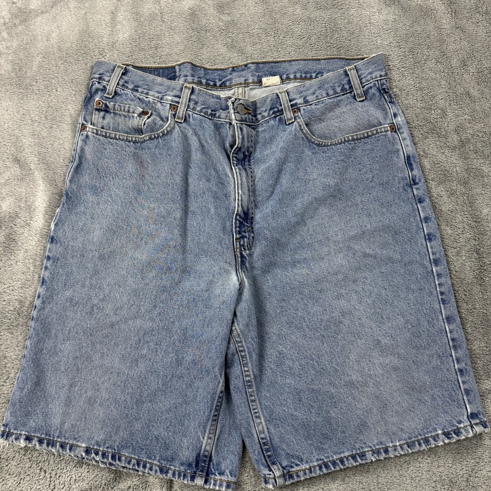 Levis 550 Jean Shorts Mens 38 Blue Denim Baggy Relaxed Fit Jorts Y2K 2002